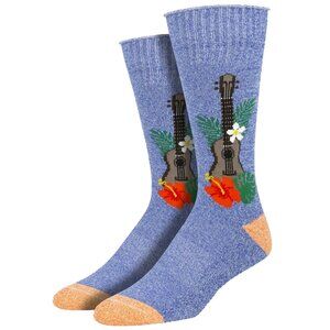 Socksmith – Ukulele in Paradise - Recycled Cotton Blend Socks - Large